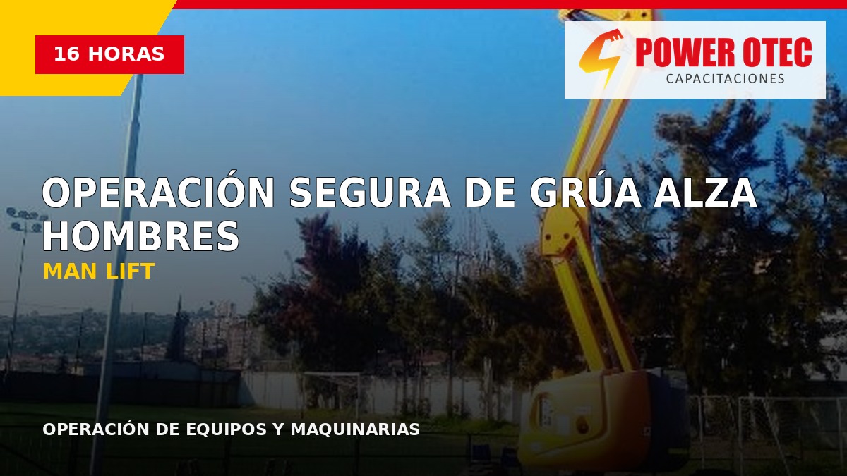 Operación segura de grúa alza hombres